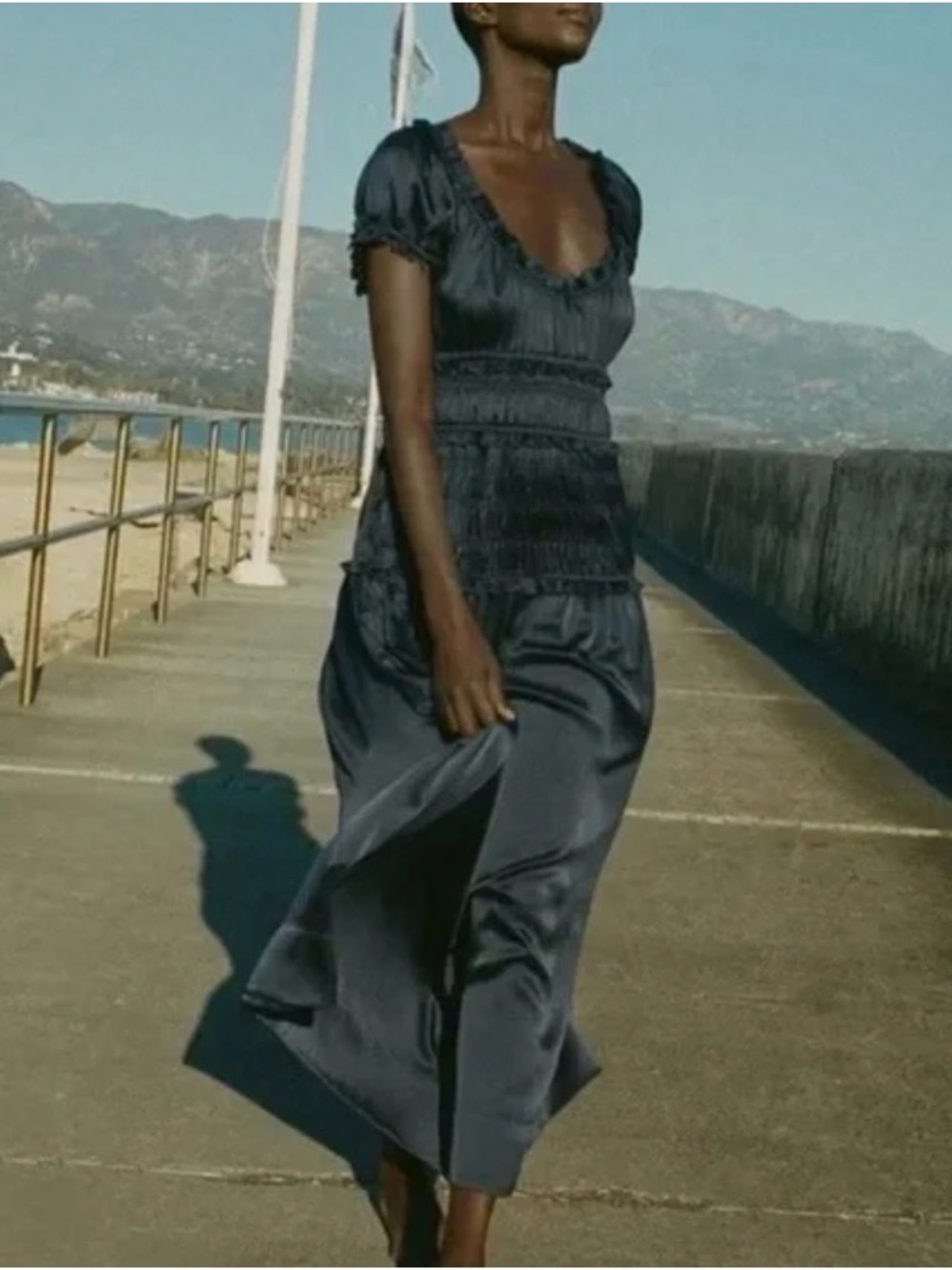 Doen navy silk dress